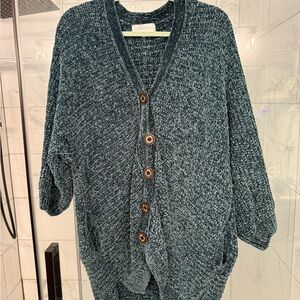 Cozy Blue Cardigan Sweater